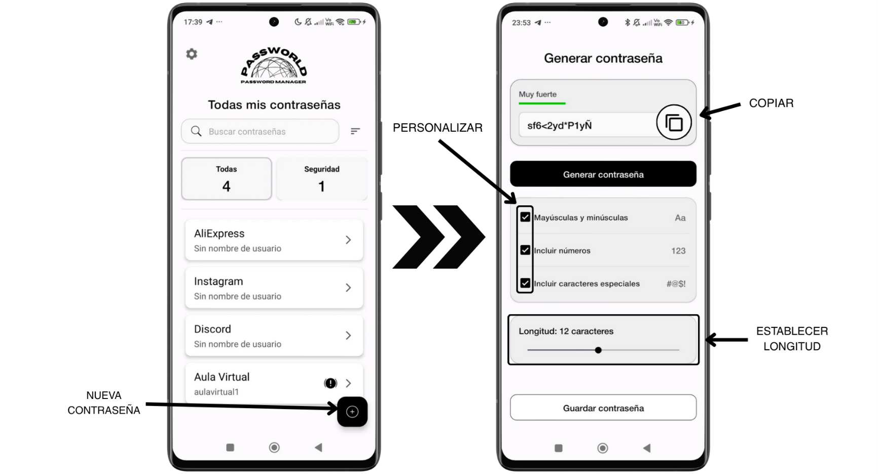 Ejemplo de generar contraseña en Android