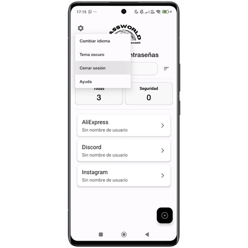 Ejemplo de cerrar sesión en Android